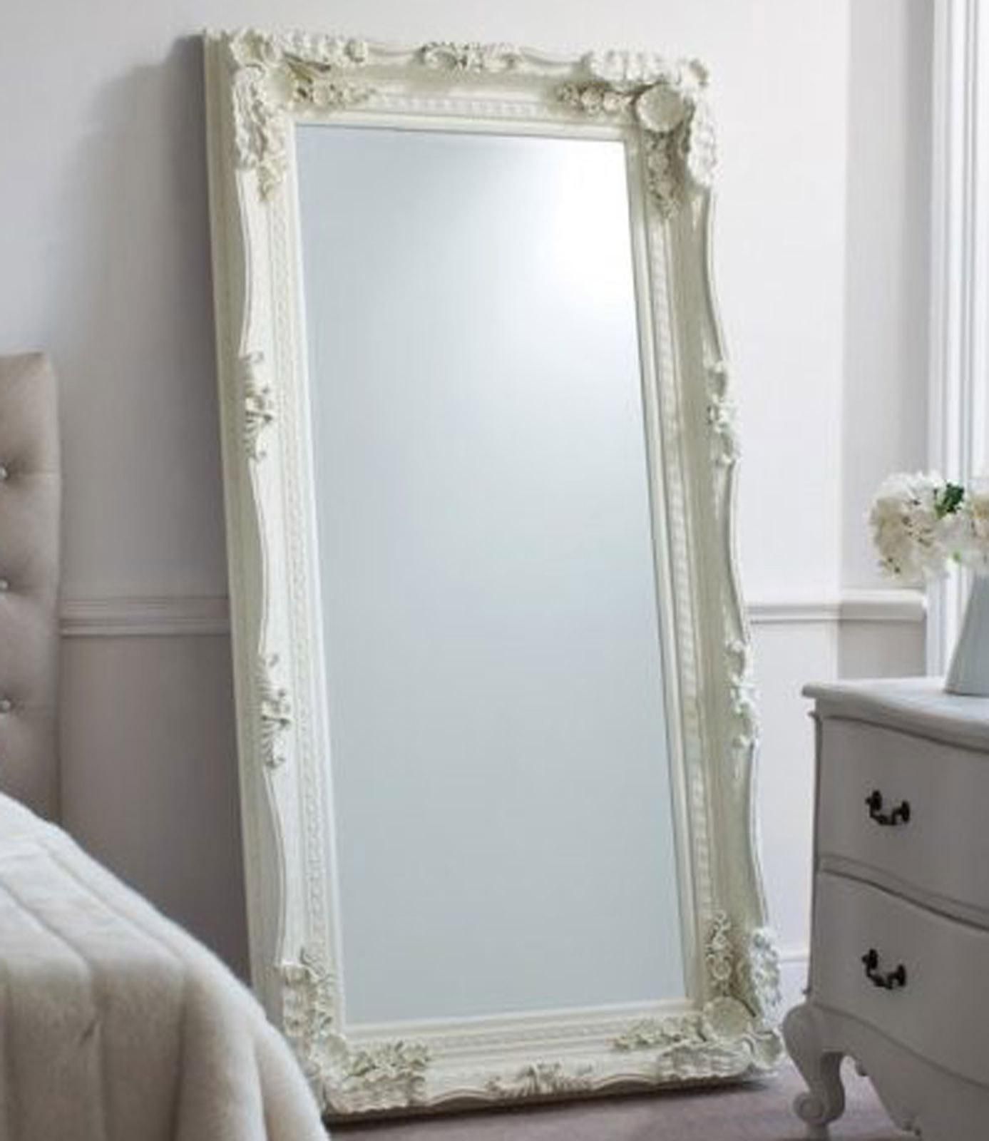 Elaborate French Style Cream Ornate Mirror 90Cm X 175Cm | Framed Inside Cream Ornate Mirror (Photo 13 of 20)