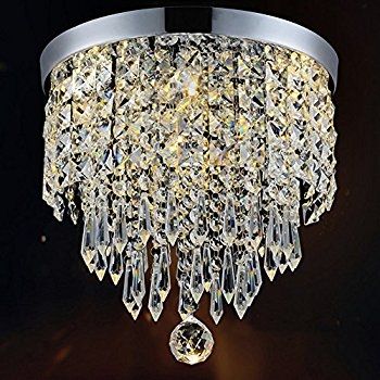 Elegant Designs Fm1002 Chr 2 Light Glass Ceiling Light Glacier With Crystal Ball Chandeliers Lighting Fixtures (View 24 of 25)