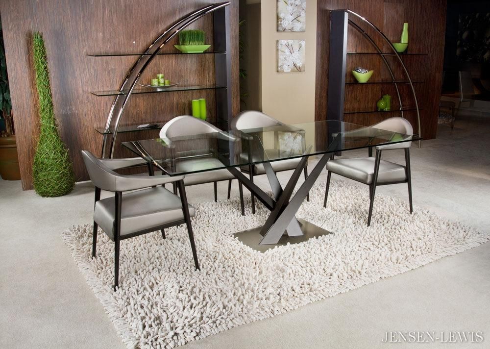 Elite Crystal Dining Table 394Rec 60 | Jensen Lewis New York Furniture Throughout Crystal Dining Tables (Photo 2 of 20)
