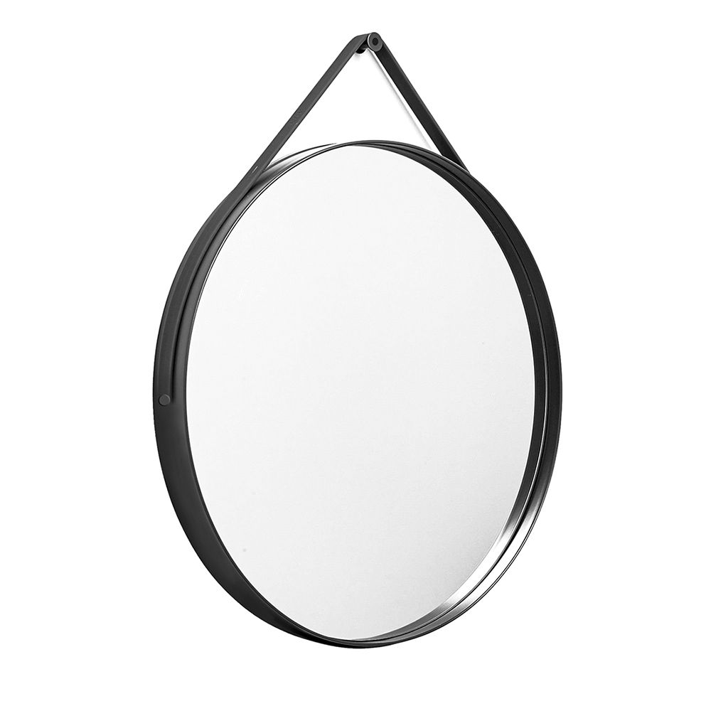 Elton Round Black Mirror With Strap – Comfortel With Round Black Mirror (View 3 of 20)