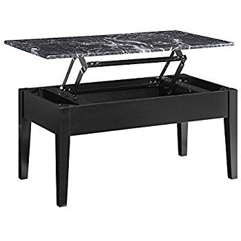 Excellent Common Coffee Tables With Lift Top Storage For Amazon Sauder Edge Water Lift Top Coffee Table Estate Black (View 33 of 50)