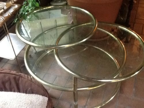 Excellent Deluxe Round Swivel Coffee Tables Within 3 Ringtier Brass Table Collection On Ebay (Photo 36 of 50)