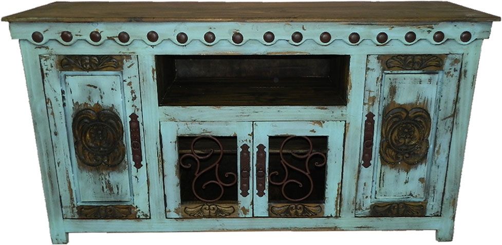 Excellent Famous Rustic Furniture TV Stands In Antique Turquoise Tv Stand Antique Rustic Turquoise Tv Stand (Photo 5 of 50)