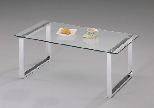 Excellent Latest Chrome Glass Coffee Tables For Amazon Kings Brand Modern Design Chrome Finish With Glass Top (View 18 of 50)