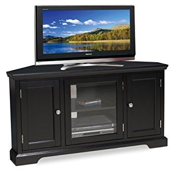 Excellent Latest Corner TV Stands 46 Inch Flat Screen With Regard To Amazon Leick Black Hardwood Corner Tv Stand 46 Inch Kitchen (View 23 of 50)