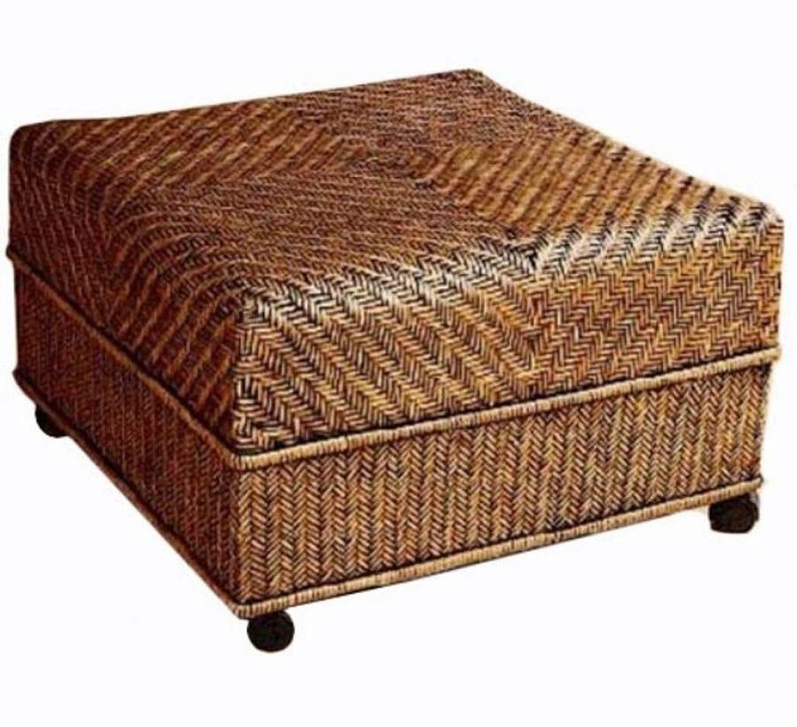 Excellent Latest Round Coffee Tables With Storages With Wicker Storage Ottoman Coffee Table (Photo 35 of 50)