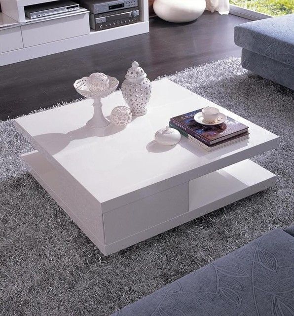 Excellent New Cream Coffee Tables With Drawers Intended For Living Room The White Contemporary Coffee Table With Modern (View 40 of 50)