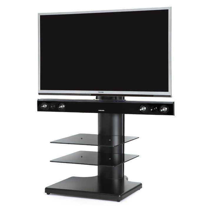 Excellent Preferred Cantilever TV Stands Throughout Off The Wall Origin S2 Cantilever Tv Stand In Black For Tvs Up To (Photo 50 of 50)