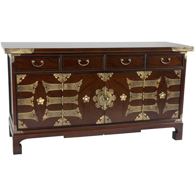 Excellent Preferred Low Coffee Tables With Drawers Throughout Oriental Furniture Korean 4 Drawer Coffee Table Low Chest Wayfair (View 14 of 50)