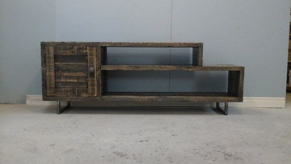 Excellent Premium Industrial Style TV Stands Inside Rustic Wood Tv Stand Industrial Style Media Center Plasma (View 43 of 50)