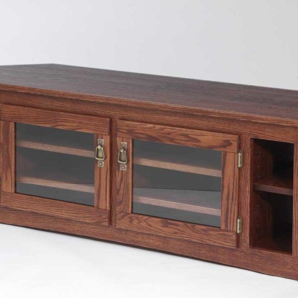 Excellent Premium Solid Oak TV Stands Intended For Solid Oak Mission Style Corner Tv Stand 60 The Oak Furniture Shop (View 31 of 50)