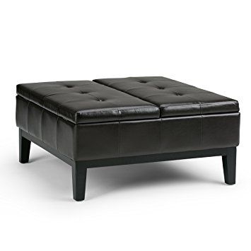 Excellent Series Of Lift Up Coffee Tables Regarding Amazon Simpli Home Dover Square Coffee Table Ottoman W Split (View 27 of 50)