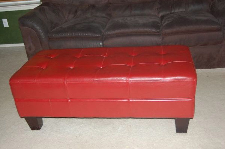 Excellent Series Of Red Coffee Table Pertaining To Red Leather Ottoman Coffee Table (Photo 50 of 50)