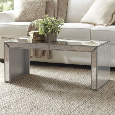 Excellent Trendy Coffee Tables Mirrored Inside Birch Lane Elliott Mirrored Coffee Table Reviews Wayfair (View 23 of 50)