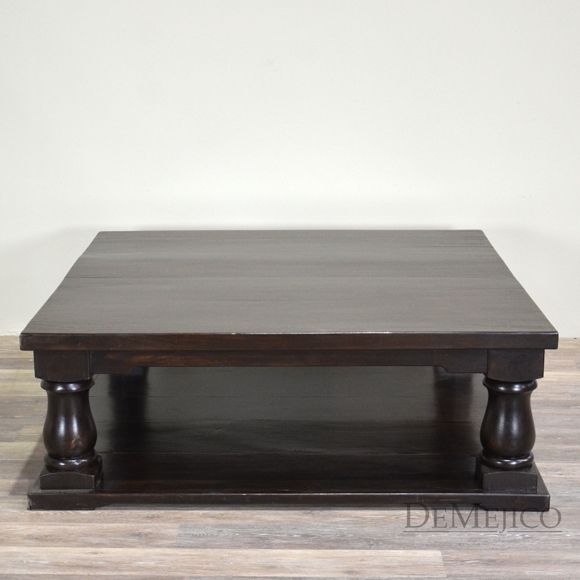 Excellent Trendy Square Dark Wood Coffee Table Pertaining To Unique Rustic Coffee Tables Rustic Living Room Furniture (View 19 of 40)