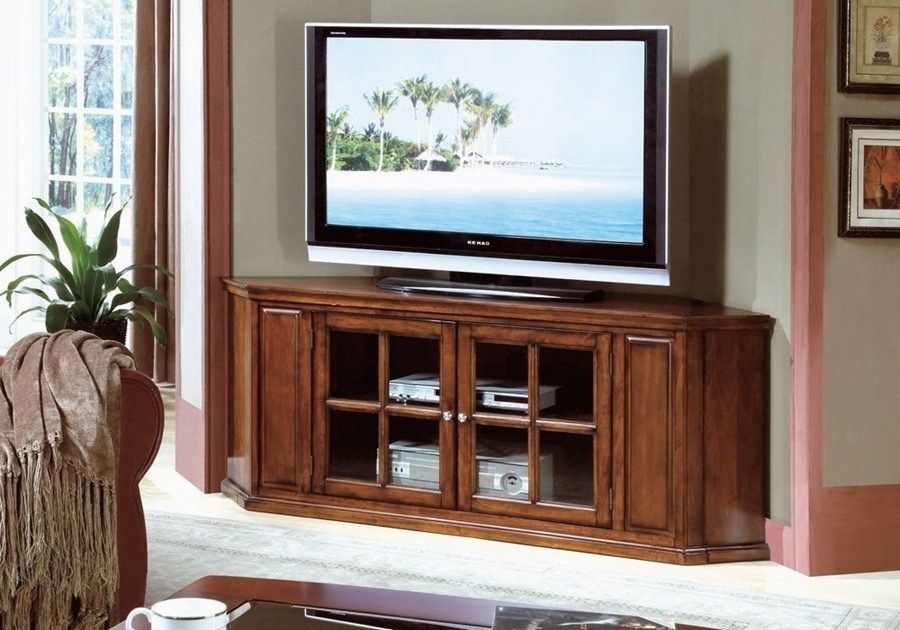 Excellent Unique Dark Wood Corner TV Stands For Tv Stands 10 Inspiring Design Of Corner Tv Tables For Flat (View 28 of 50)