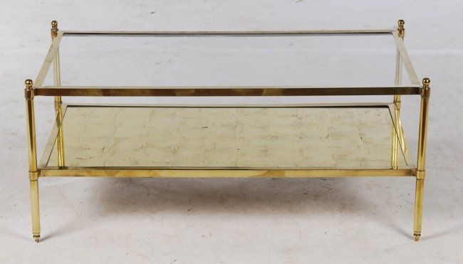 Excellent Unique Glass Gold Coffee Tables Intended For Stunning Glass And Gold Coffee Table Elegant Gold Glass Coffee (View 12 of 50)