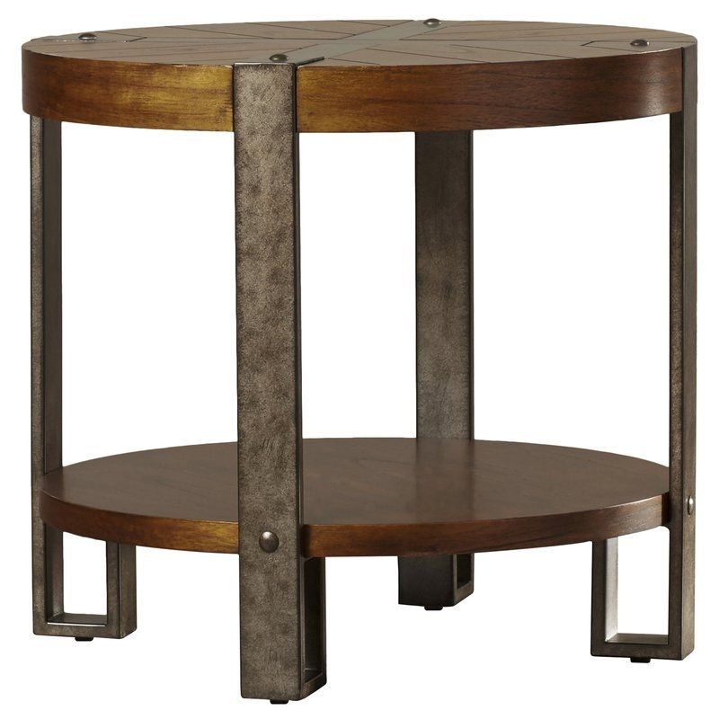 Excellent Widely Used Rounded Corner Coffee Tables Inside Find The Best Industrial End Side Tables Wayfair (View 35 of 50)