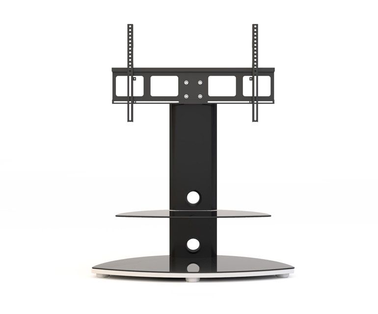 Excellent Widely Used TV Stands With Bracket In Alphason Osmium Osmb800 Black Oval Tv Stand W Tv Bracket (Photo 5 of 50)