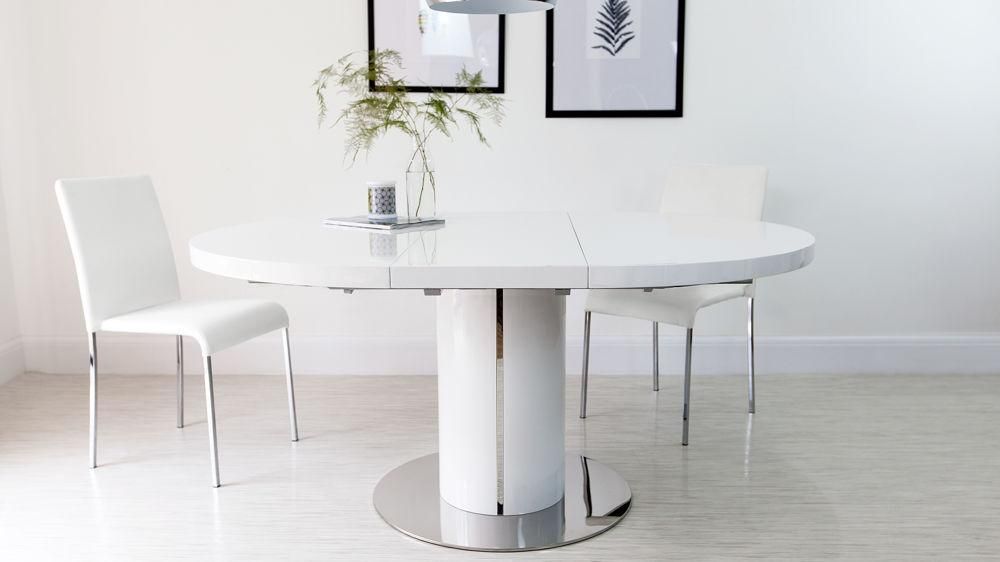 Extended Round Dining Table Inside Round White Dining Tables (Photo 17 of 20)