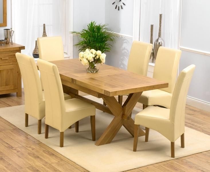 Extending Solid Oak Dining Table 6 Chairs Adorable Solid Oak With Regard To Extending Solid Oak Dining Tables (View 15 of 20)
