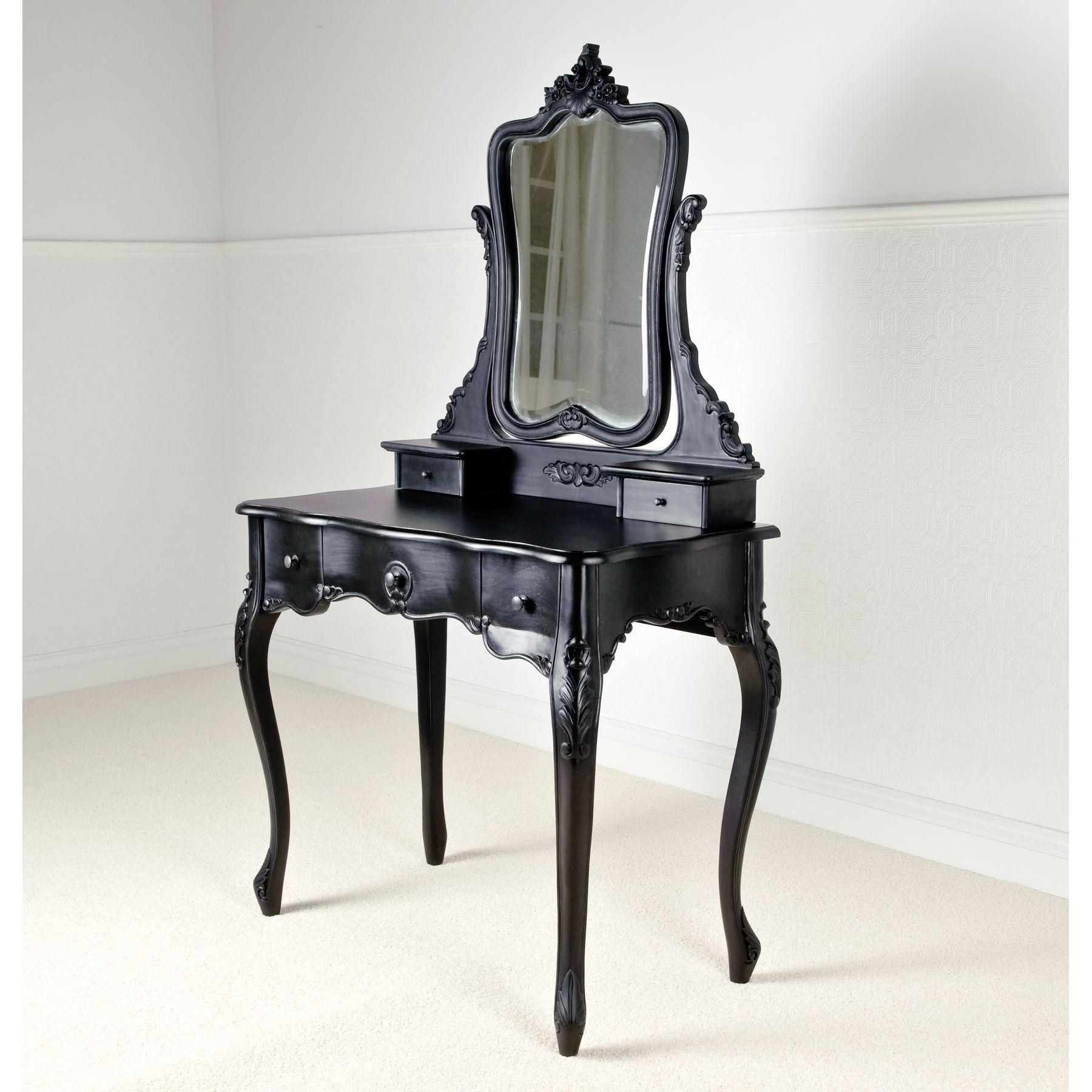 Fabulous Black Dressing Table With Mirror For Your Perfect In Black Dressing Mirror (View 16 of 20)