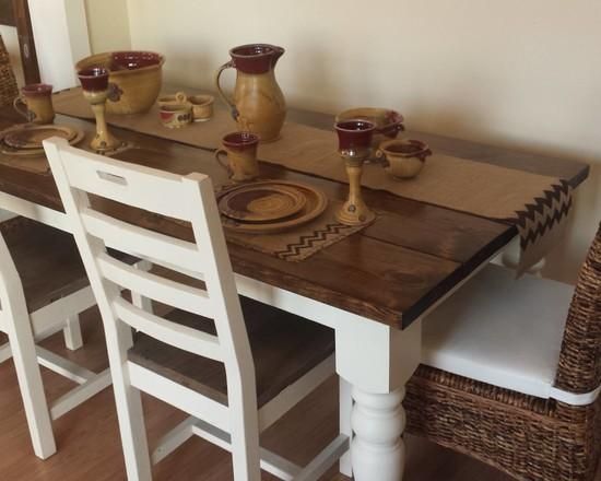 Fabulous Table White Legs Wooden Top Vintage Brown Themed Wood Throughout Dining Tables With White Legs And Wooden Top (Photo 2 of 20)