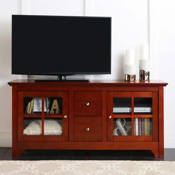 Fantastic Best Cherry TV Stands Pertaining To 52 Inch Cherry Wood Tv Stand With Drawers Free Shipping Today (Photo 30702 of 35622)