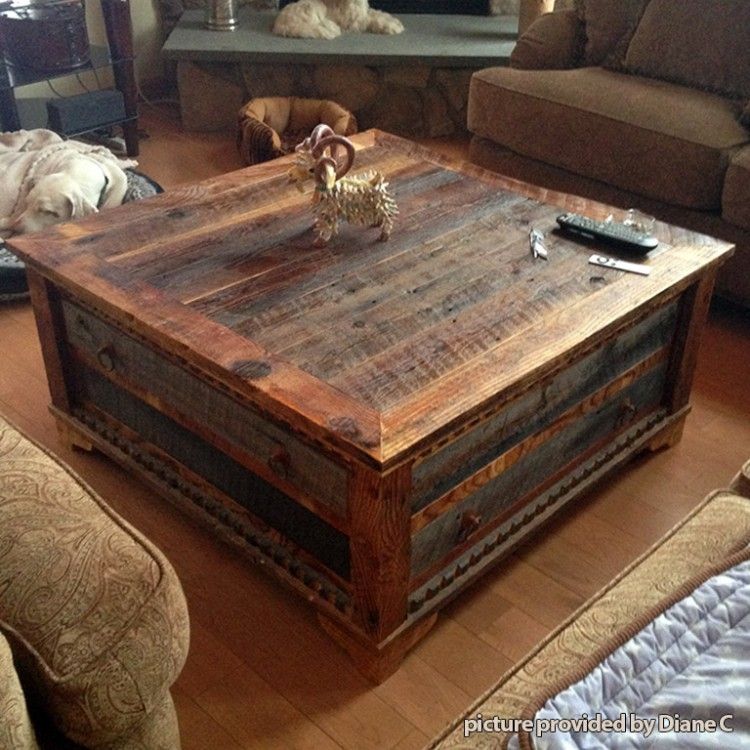 Fantastic Best Square Wooden Coffee Tables With Regard To Square Reclaimed Wood Coffee Table Wb Designs (Photo 24889 of 35622)