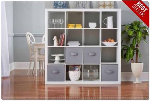 Fantastic Brand New TV Stands And Bookshelf Pertaining To White 16 Cube Wood Organizer Modern Shelf Bookcase Bookshelf (Photo 17897 of 35622)