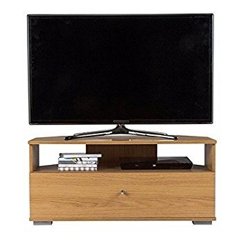Fantastic Common Oak Effect Corner TV Stands Inside Corner Tv Stand Oak Effect 1 Drawer Entertainment Television (View 9 of 50)