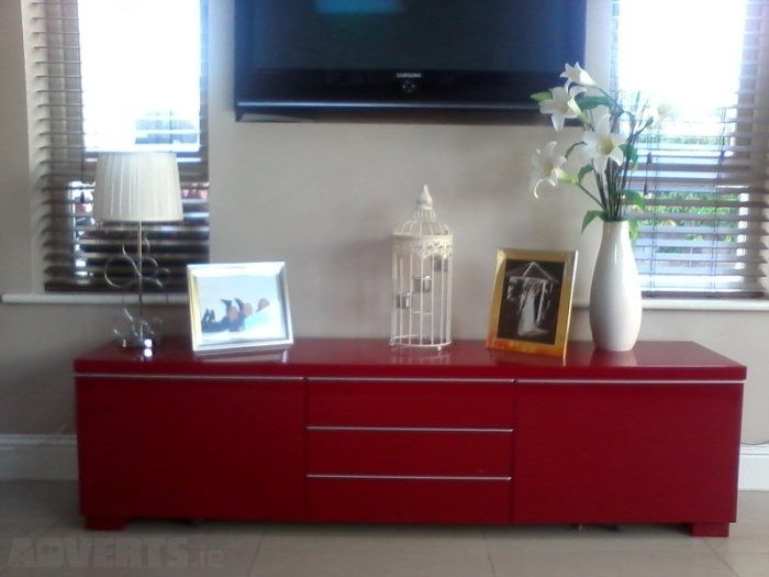 Fantastic Common Red Gloss TV Stands Pertaining To Ikea Besta Burs Tv Stand Sideboard High Gloss Red For Sale In (Photo 32238 of 35622)