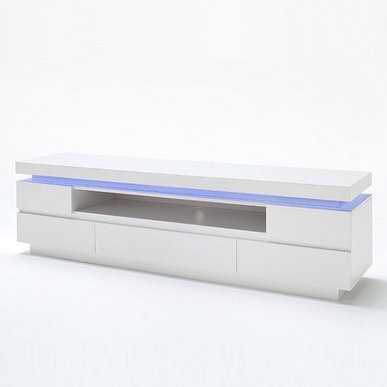 Fantastic Common White Gloss TV Stands Throughout Odessa 5 Drawer Lowboard Tv Stand In High Gloss White With (View 18 of 50)
