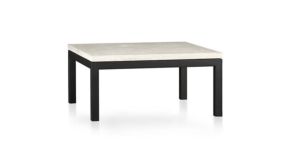 Fantastic Deluxe Dark Coffee Tables Within Parsons Travertine Top Dark Steel Base 36×36 Square Coffee Table (View 38 of 50)