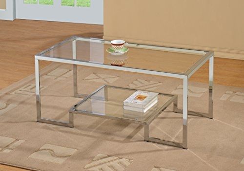 Fantastic Elite Metal Glass Coffee Tables With Amazon Chrome Metal Glass Accent Coffee Cocktail Table With (Photo 24 of 40)
