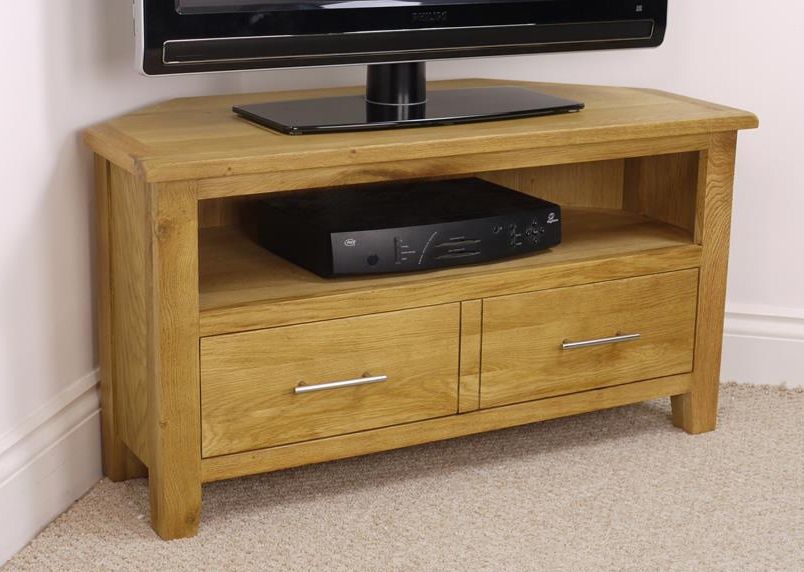 Fantastic Elite Solid Wood Corner TV Stands Pertaining To Tv Unit Wood Temahome Modern Dann Tv Cabinet In Walnut Finish (Photo 5 of 50)