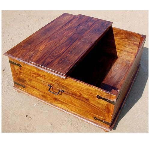 Fantastic Elite Square Chest Coffee Tables Intended For Square Storage Box Trunk With Metal Accents Coffee Table (Photo 21 of 50)
