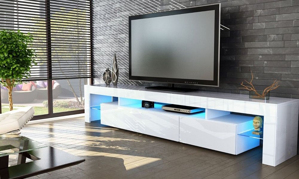 Fantastic Elite White High Gloss TV Stands Intended For Tv Stands 10 Astounding Design Tv Stand With Mount Target (Photo 17159 of 35622)
