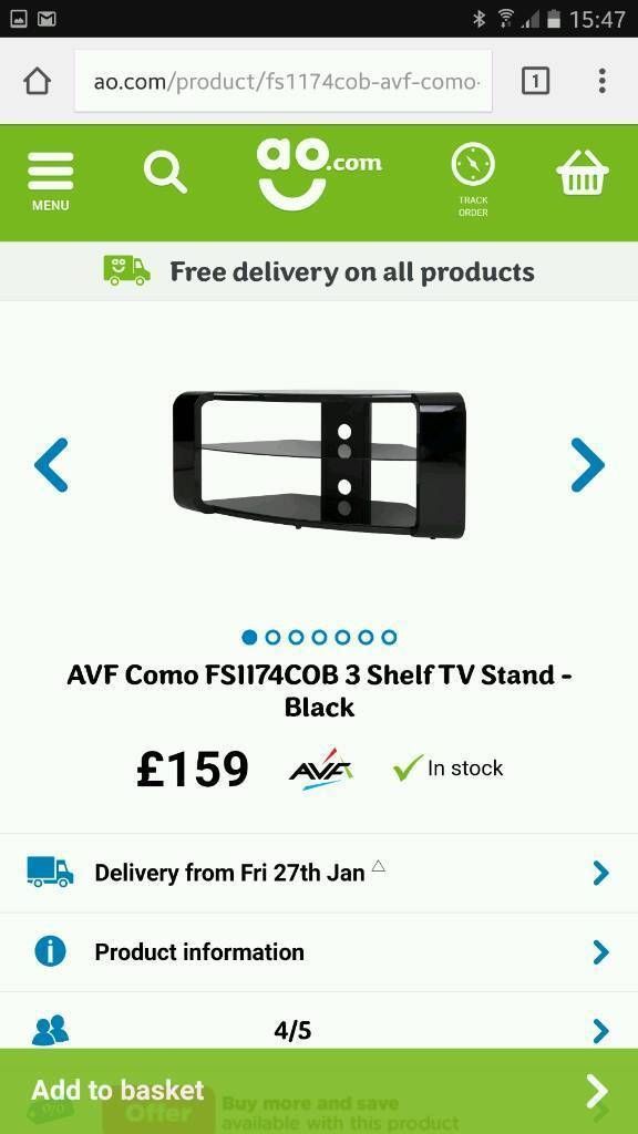 Fantastic Favorite Como TV Stands With Avf Como Tv Stand High Quality 55inch In Blackburn Lancashire (View 26 of 50)
