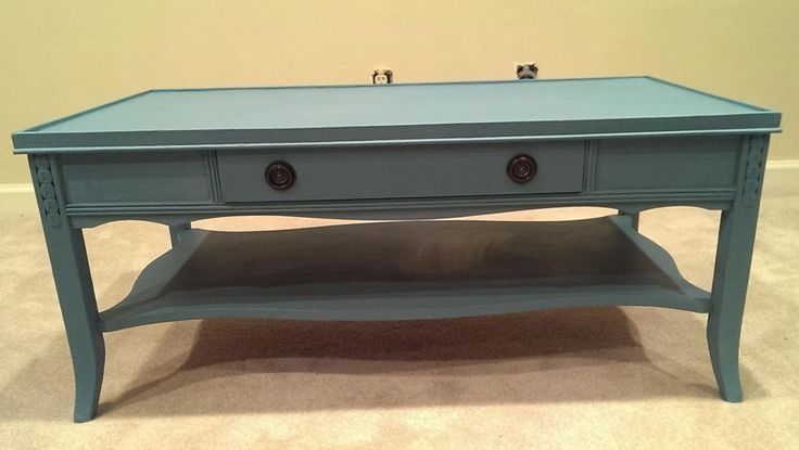 Fantastic High Quality Blue Coffee Tables Within Vintage Blue Chalk Painted Coffee Table My Style Vintage (Photo 26980 of 35622)