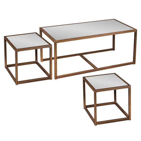 Fantastic High Quality Coffee Tables With Nesting Stools In Willa Arlo Interiors Josephson Coffee Table With Nested Stools (View 32 of 50)