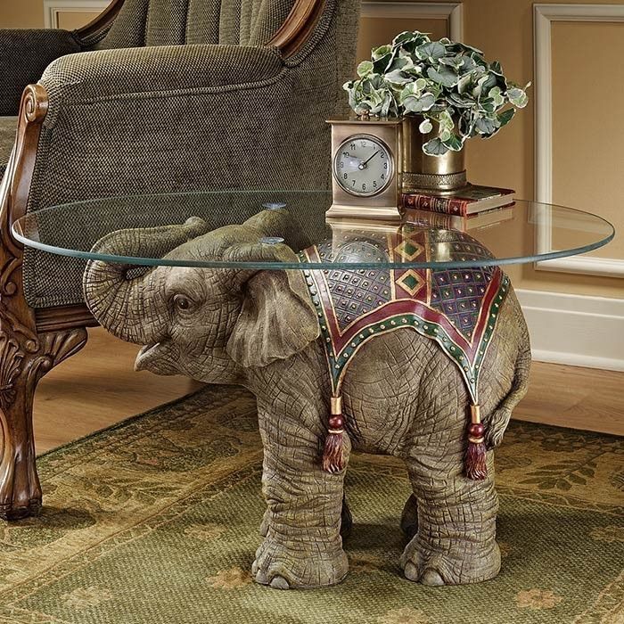 Fantastic High Quality Elephant Glass Top Coffee Tables Pertaining To 98 Best Elephants Furniture Images On Pinterest Elephant Stuff (View 6 of 50)