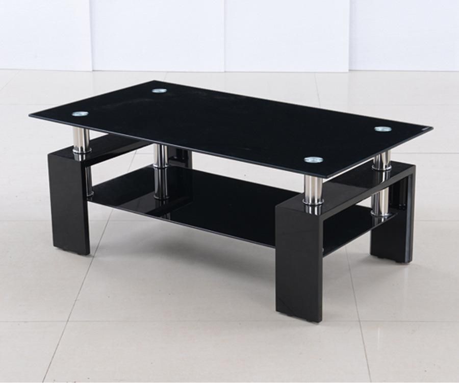 Fantastic High Quality Oval Black Glass Coffee Tables Throughout Living Room Best Modern Black Glass Coffee Table And Estate With (View 11 of 50)