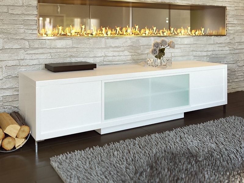 Fantastic High Quality White Contemporary TV Stands Within Contemporary White Epopee Tv Stand With Storage Space (View 38 of 50)