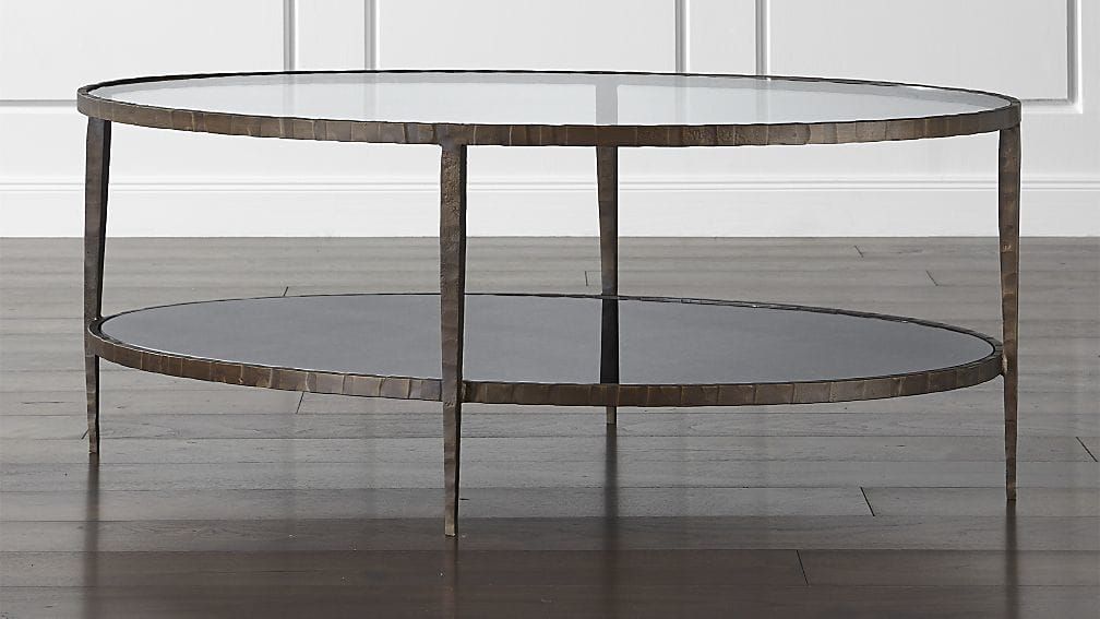 Fantastic Latest Metal And Glass Coffee Tables In Clairemont Oval Coffee Table Crate And Barrel (Photo 27554 of 35622)