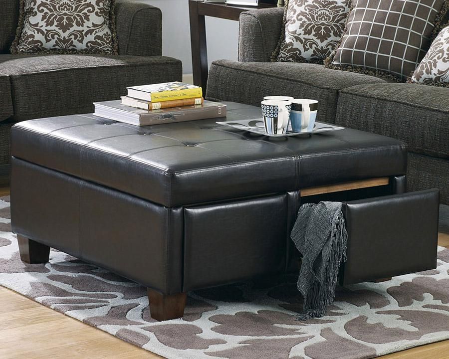 Fantastic Latest Square Black Coffee Tables Intended For Black Ottoman Coffee Table (Photo 24696 of 35622)