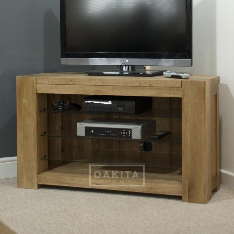 Fantastic New Corner Wooden TV Stands Regarding Wooden Corner Tv Cabinets Uk St Ives Oak Corner Tv Stand Stives (View 30 of 50)