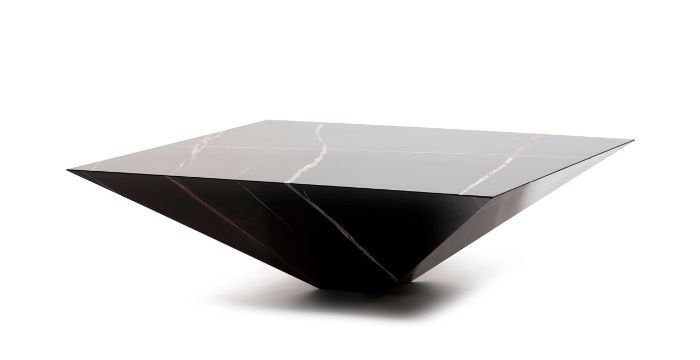 Fantastic Preferred Black And Grey Marble Coffee Tables Within Contemporary Coffee Table Marble Square Lythos Toni Grilo (View 15 of 40)
