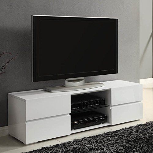 Fantastic Preferred Modern White TV Stands Inside Modern Tv Stand Media Entertainment Center Console Cabinet Drawers (Photo 17104 of 35622)
