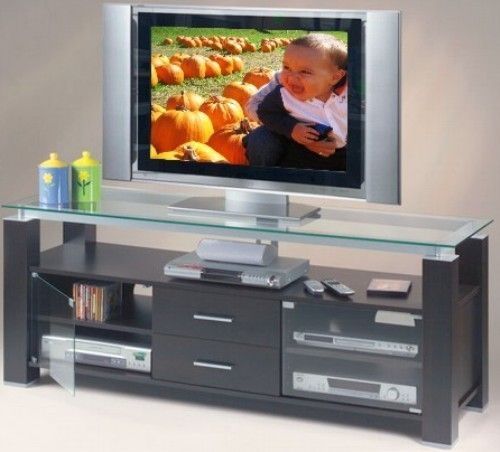 Fantastic Series Of Wood TV Stands With Glass Top With Elite El 906 Wide 65 34 Credenza Unit Tv Stand Audio Rack (Photo 2 of 50)
